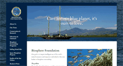 Desktop Screenshot of biospherefoundation.org
