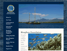 Tablet Screenshot of biospherefoundation.org